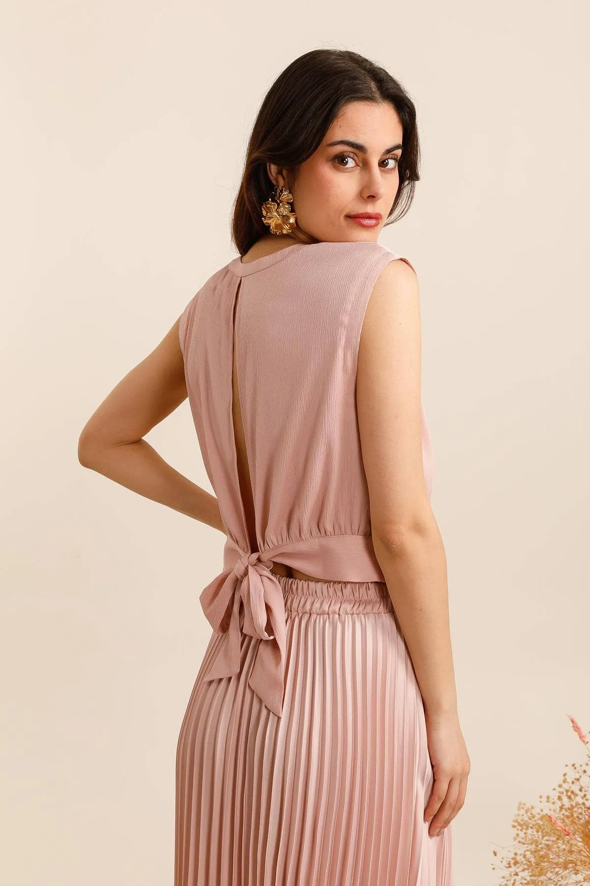 Maguie Back-tie Crop Top