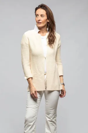 Malta Long Cotton Cardigan In Butter