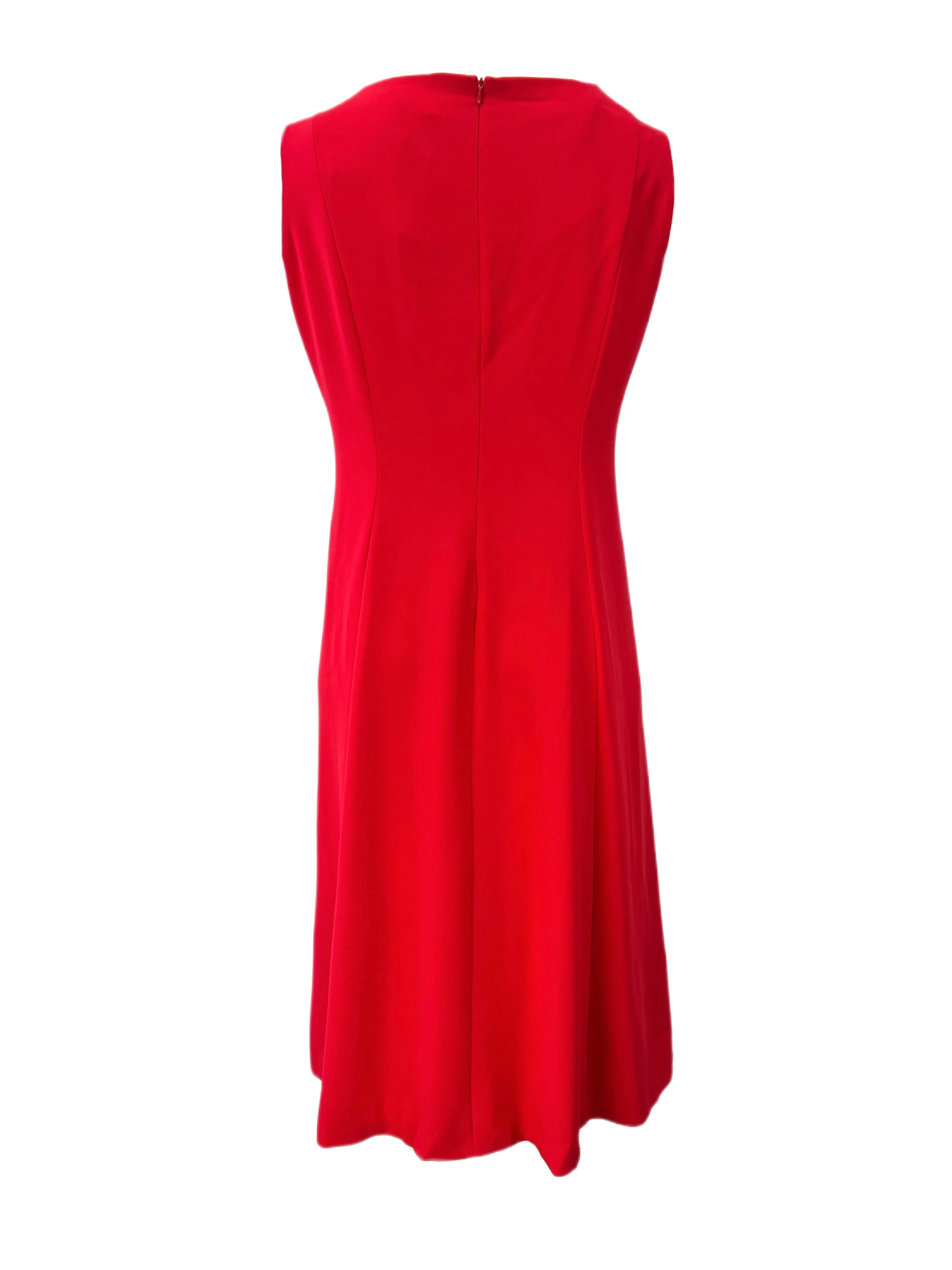 Marina Rinaldi Women's Red Dondolo Sleeveless A Line Dress NWT