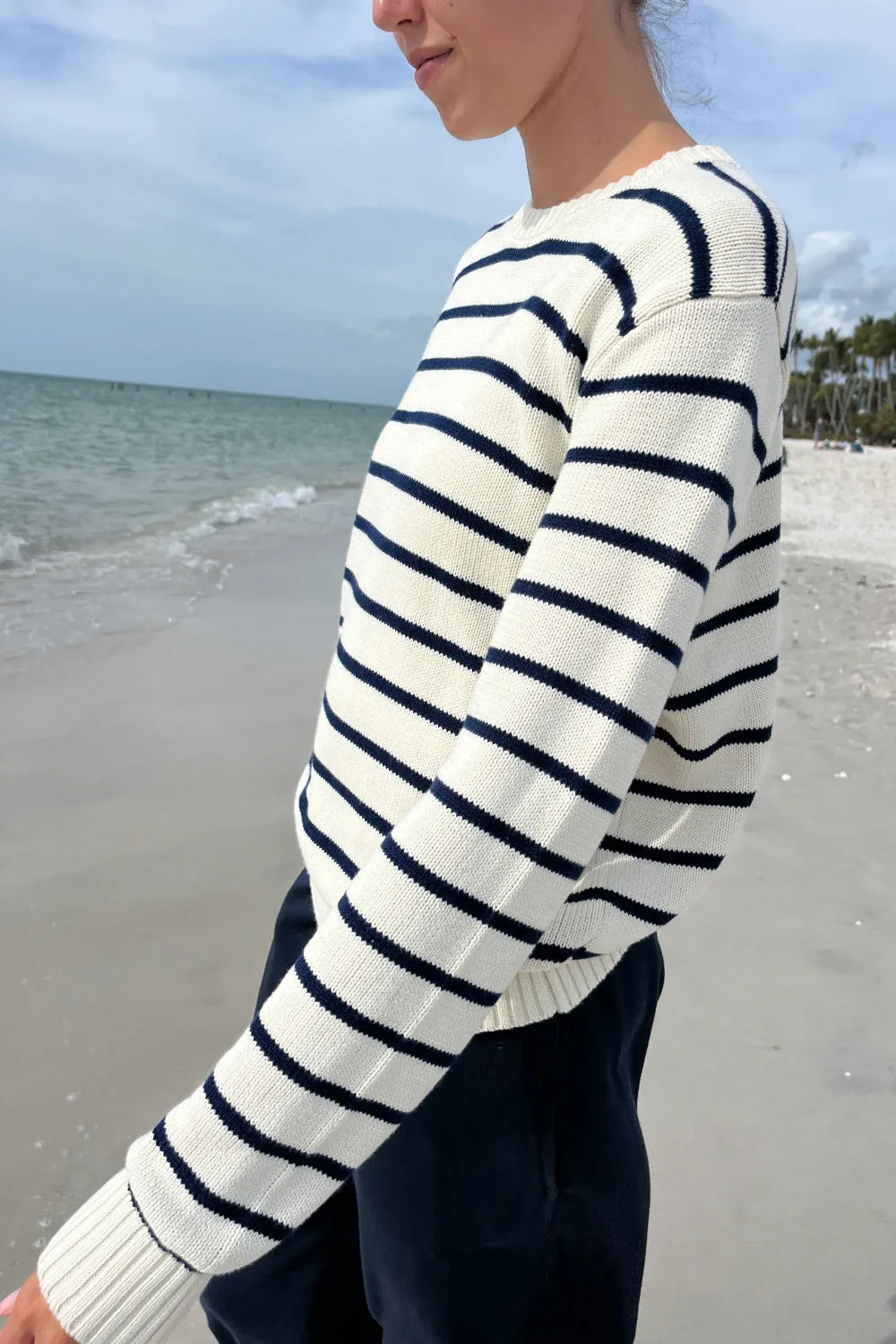 Martha Cotton Thin Stripe Sweater
