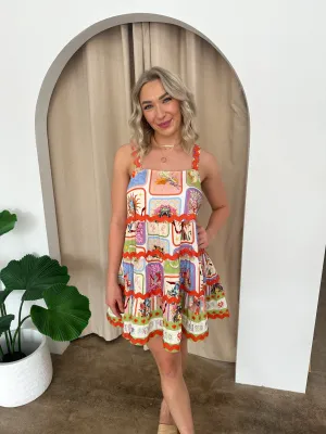 Michelle Dress- Multi print