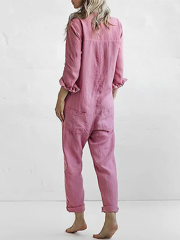 Mikayla - Casual Button-Up Jumpsuit
