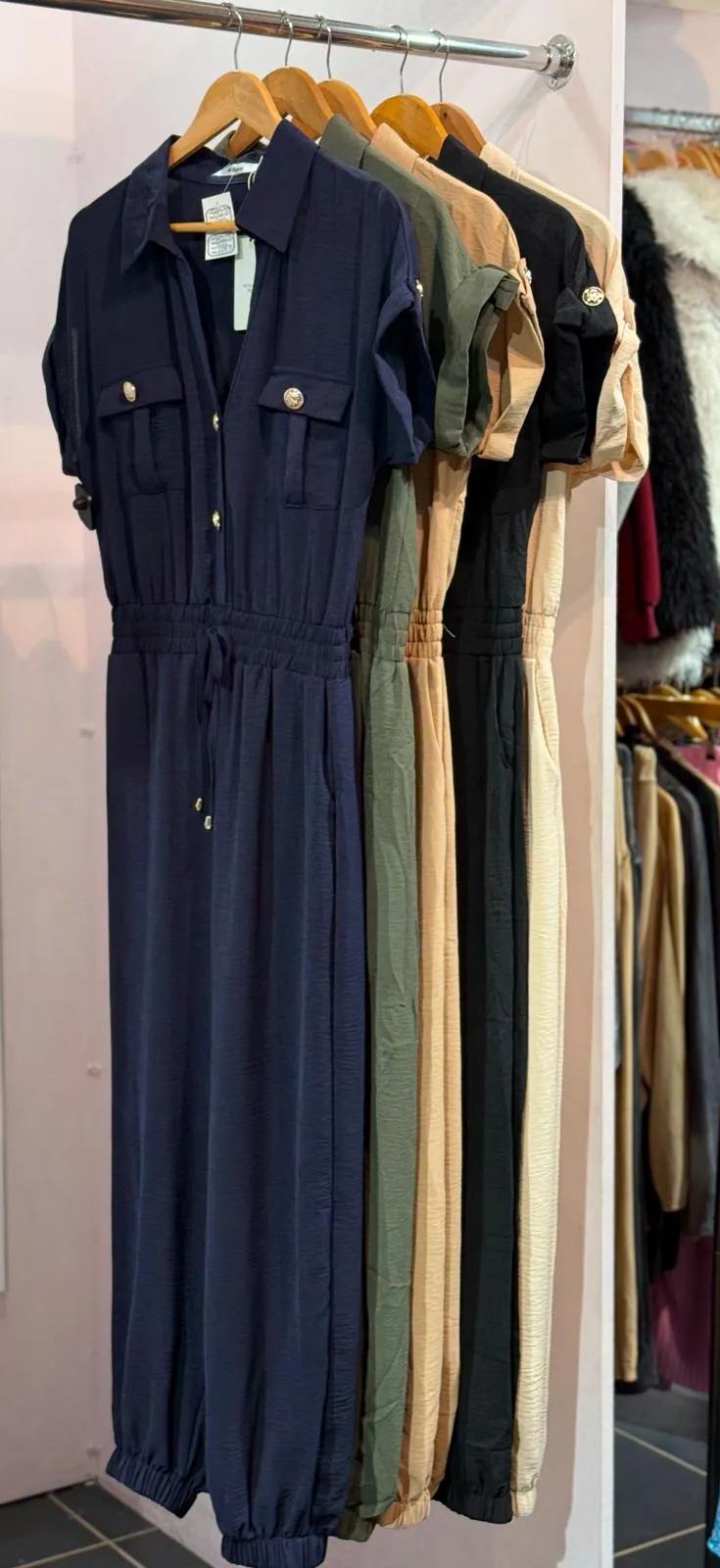 Millie Gold Button Jumpsuit