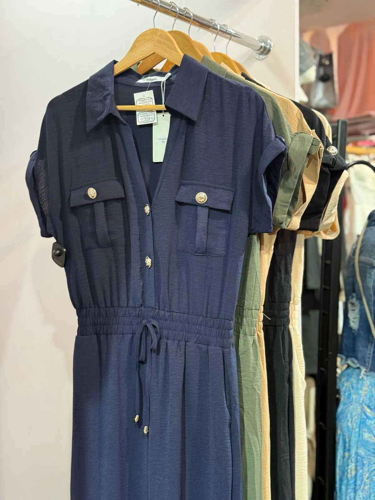 Millie Gold Button Jumpsuit