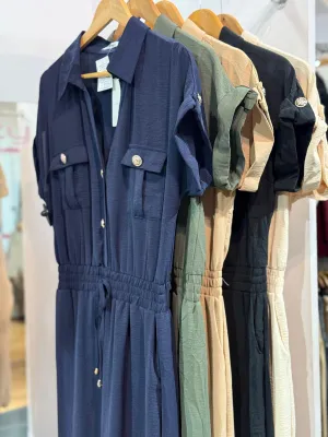 Millie Gold Button Jumpsuit
