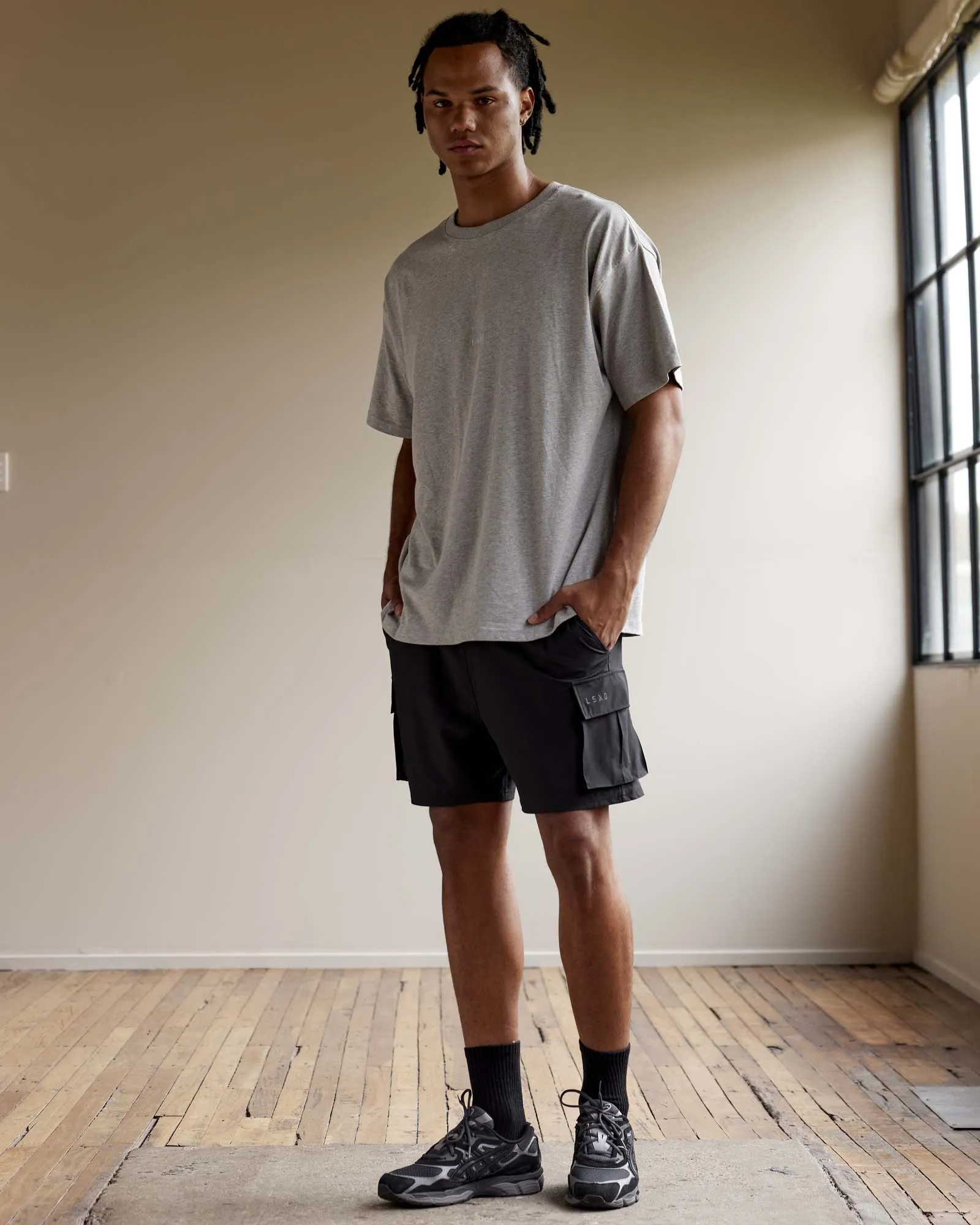 MVP Heavyweight Tee Oversize - Lt Grey Marl
