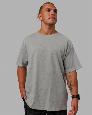 MVP Heavyweight Tee Oversize - Lt Grey Marl