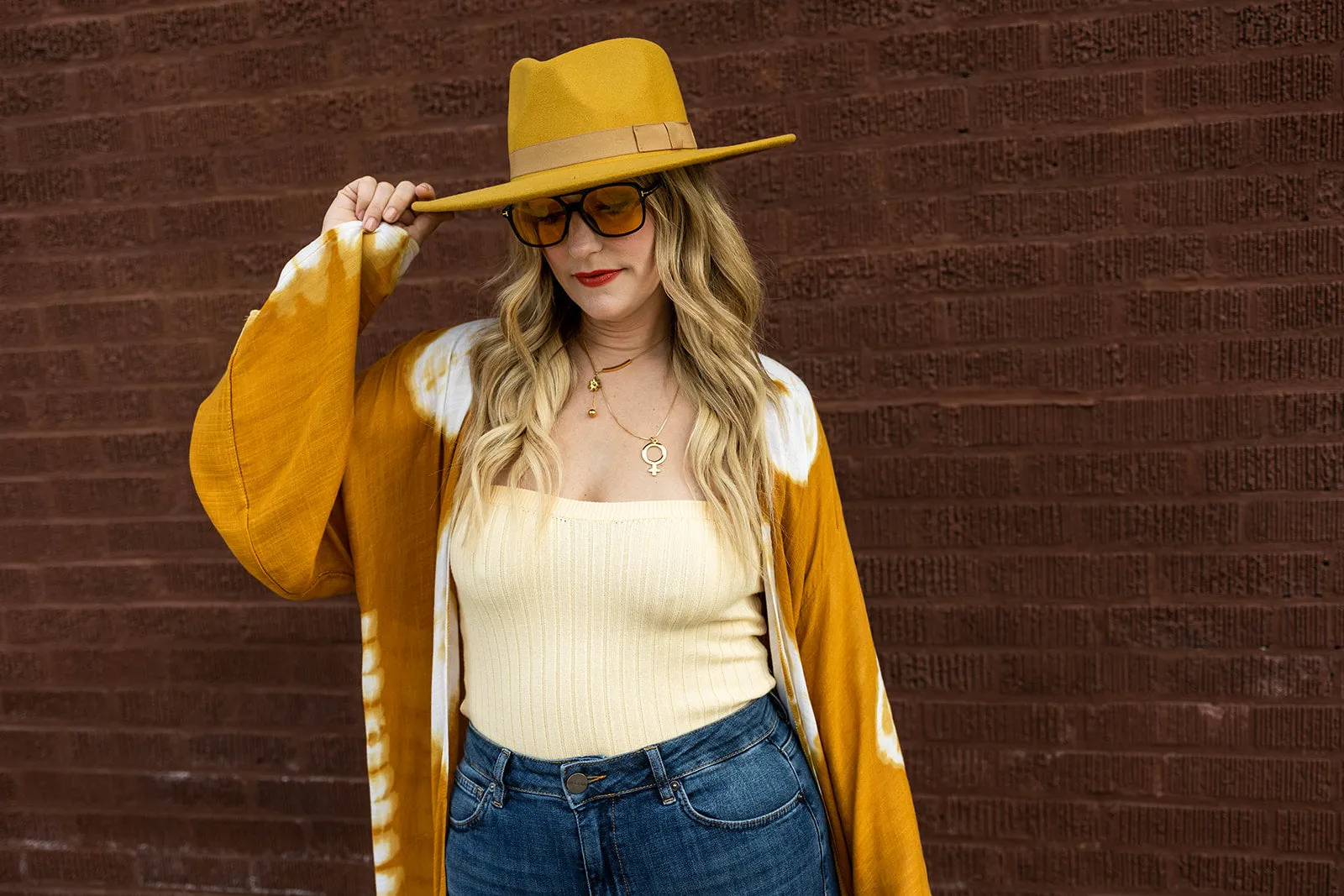 nanette ribbed bandeau in yellow
