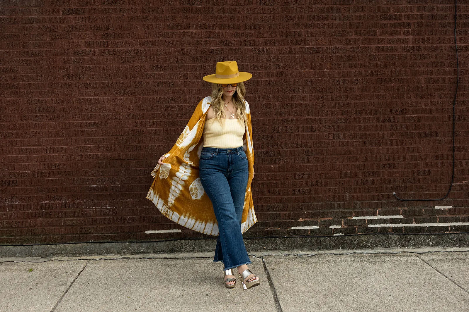 nanette ribbed bandeau in yellow