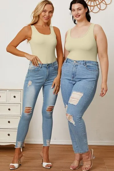 Narissa Basic Bae Full Size Square Neck Sleeveless Bodysuit