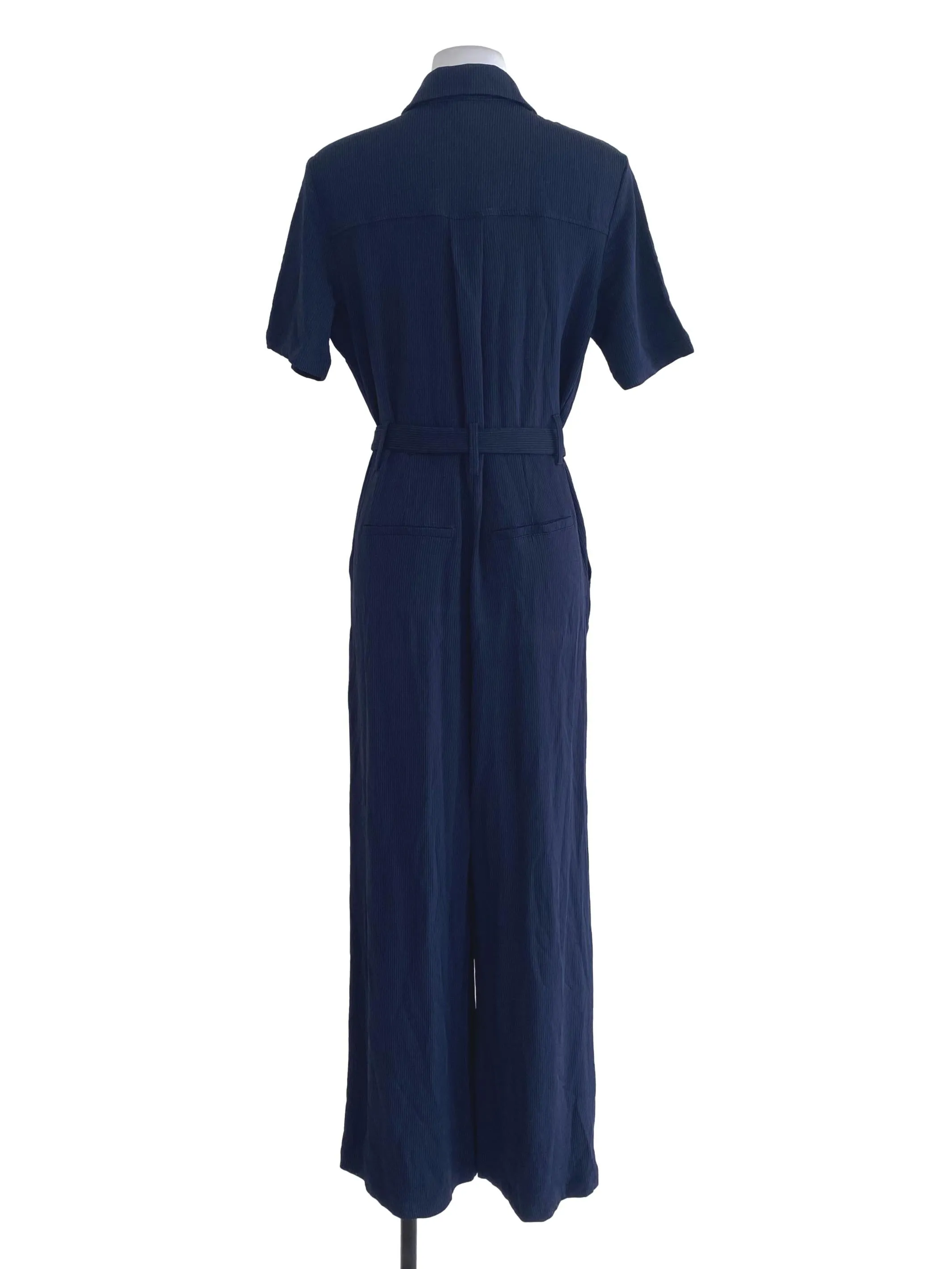 Navy Blue Striped Jumpsuits