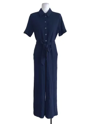 Navy Blue Striped Jumpsuits