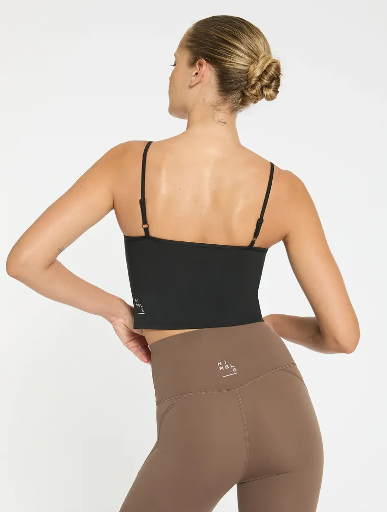 Nimble Move Often Crop Tank - Black