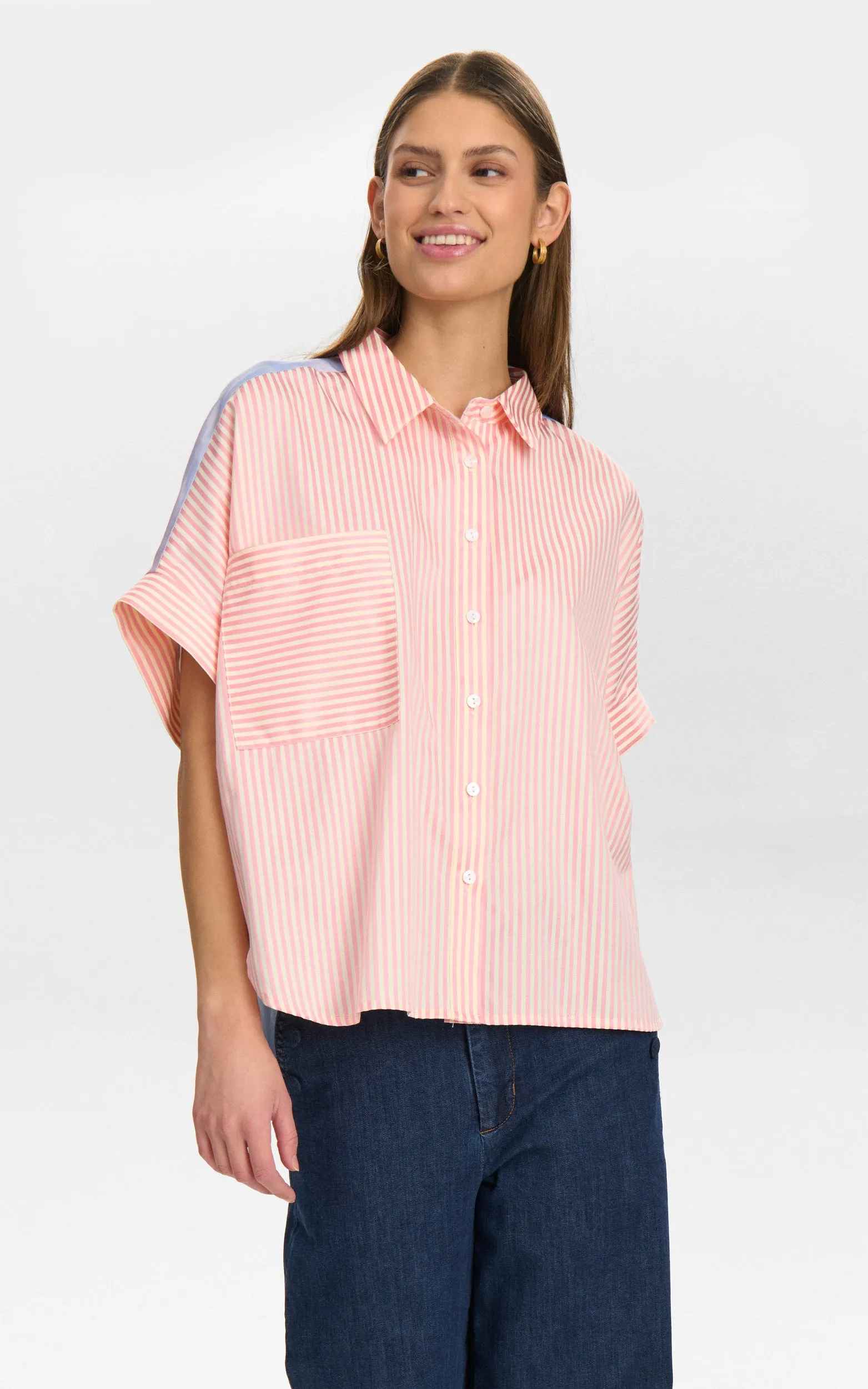 Nudiamond Shirt Pink Carnation