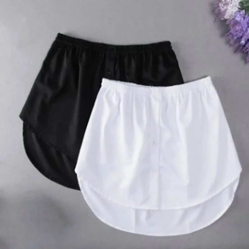 Obsidian Phoenix Adjustable Shirt Blouse Extender - Faux Layering Mini Skirt with Split Hemline, Perfect for Layering