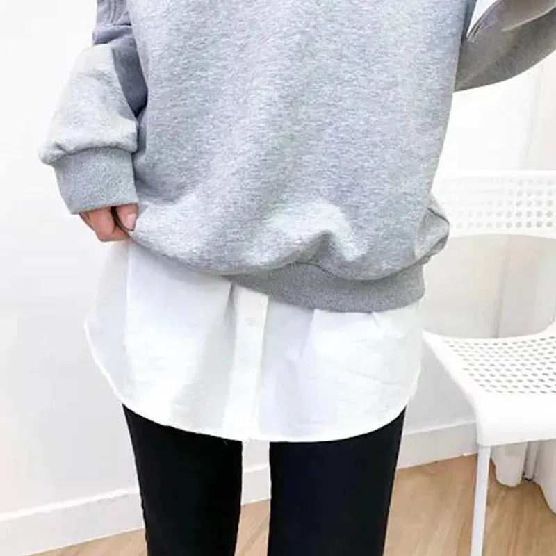 Obsidian Phoenix Adjustable Shirt Blouse Extender - Faux Layering Mini Skirt with Split Hemline, Perfect for Layering