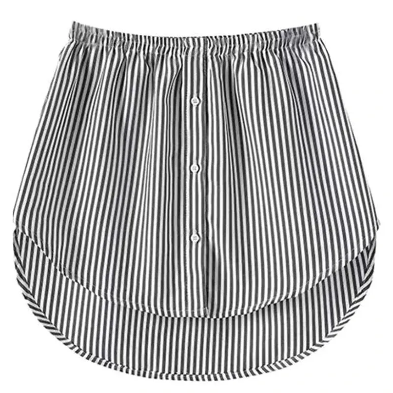 Obsidian Phoenix Adjustable Shirt Blouse Extender - Faux Layering Mini Skirt with Split Hemline, Perfect for Layering