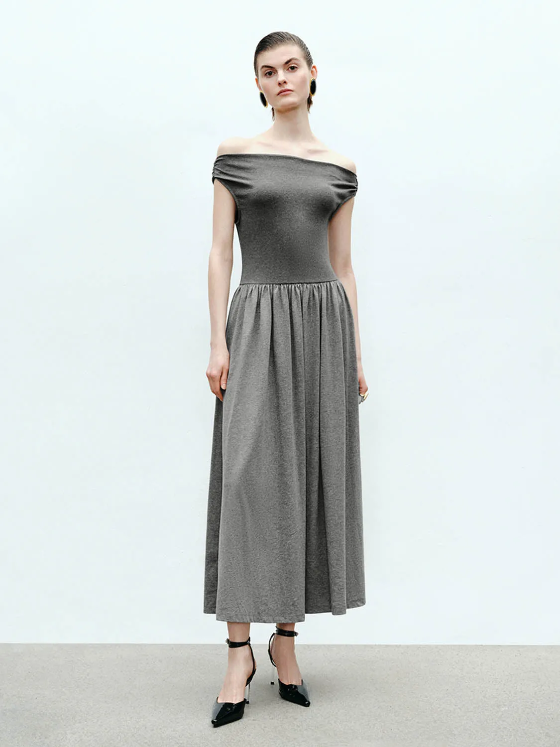 Off Shoulder A-Line Dresses