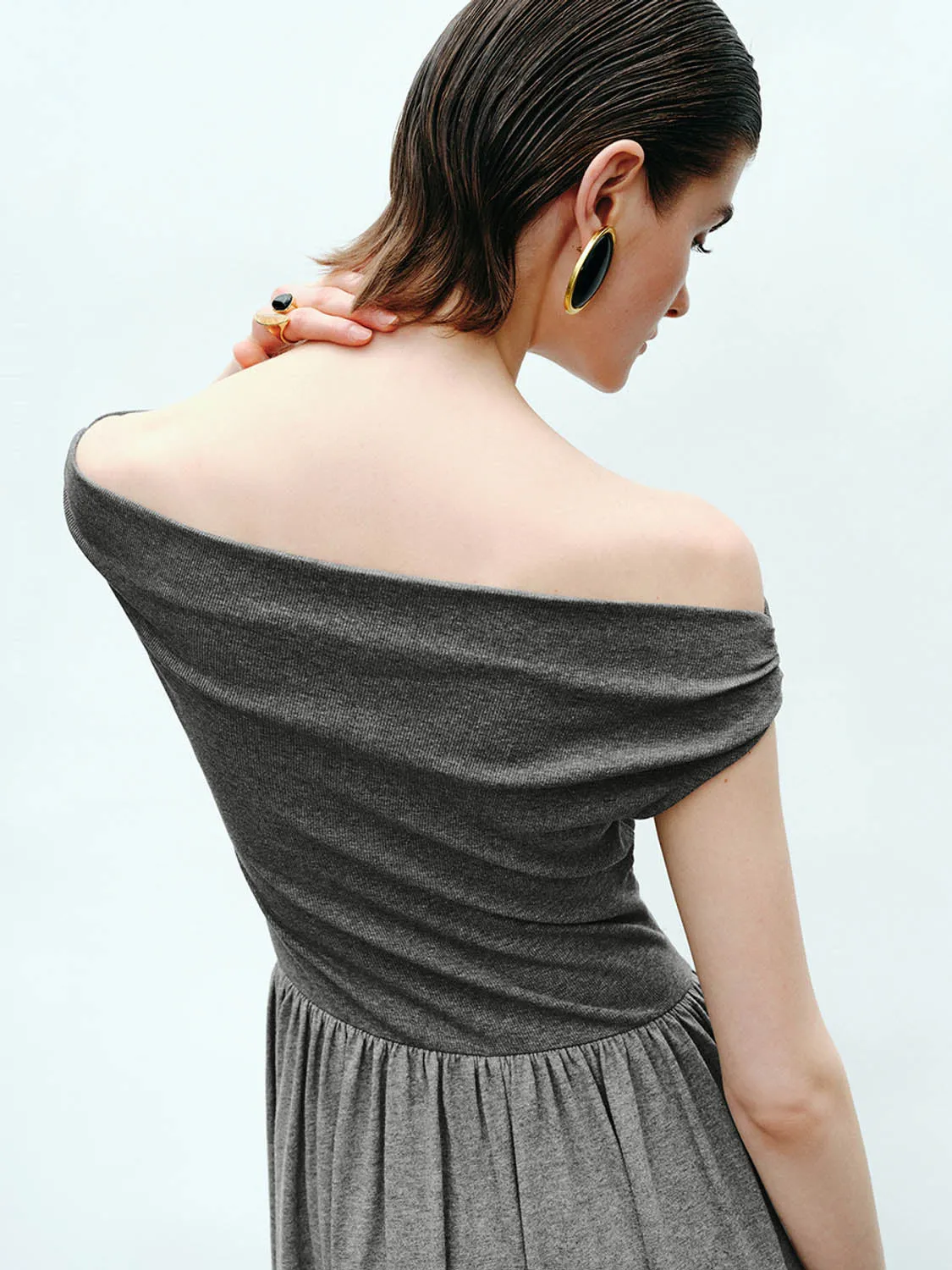 Off Shoulder A-Line Dresses