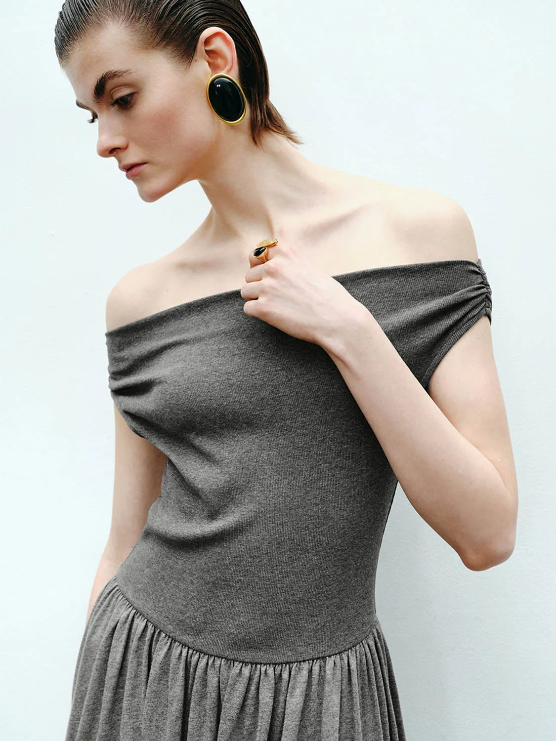 Off Shoulder A-Line Dresses