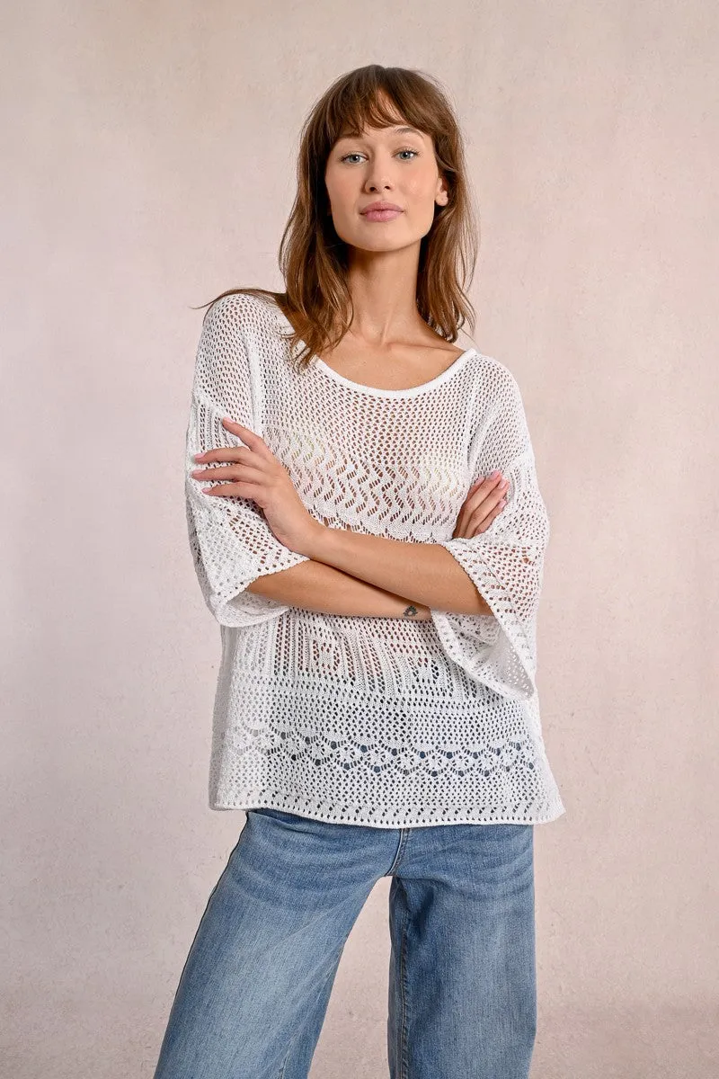 OPENWORK KNIT SWEATER