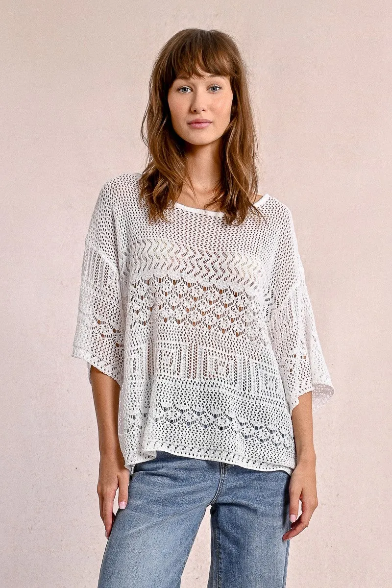 OPENWORK KNIT SWEATER