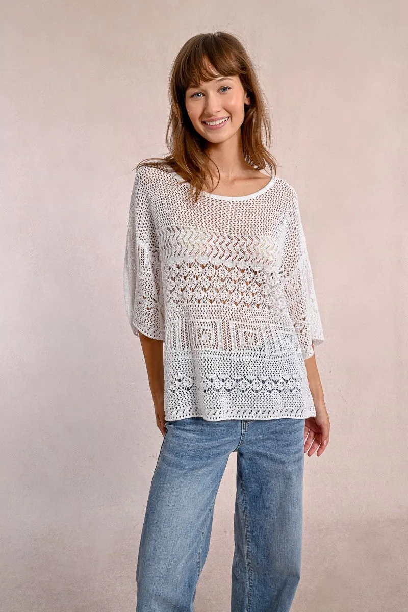 OPENWORK KNIT SWEATER