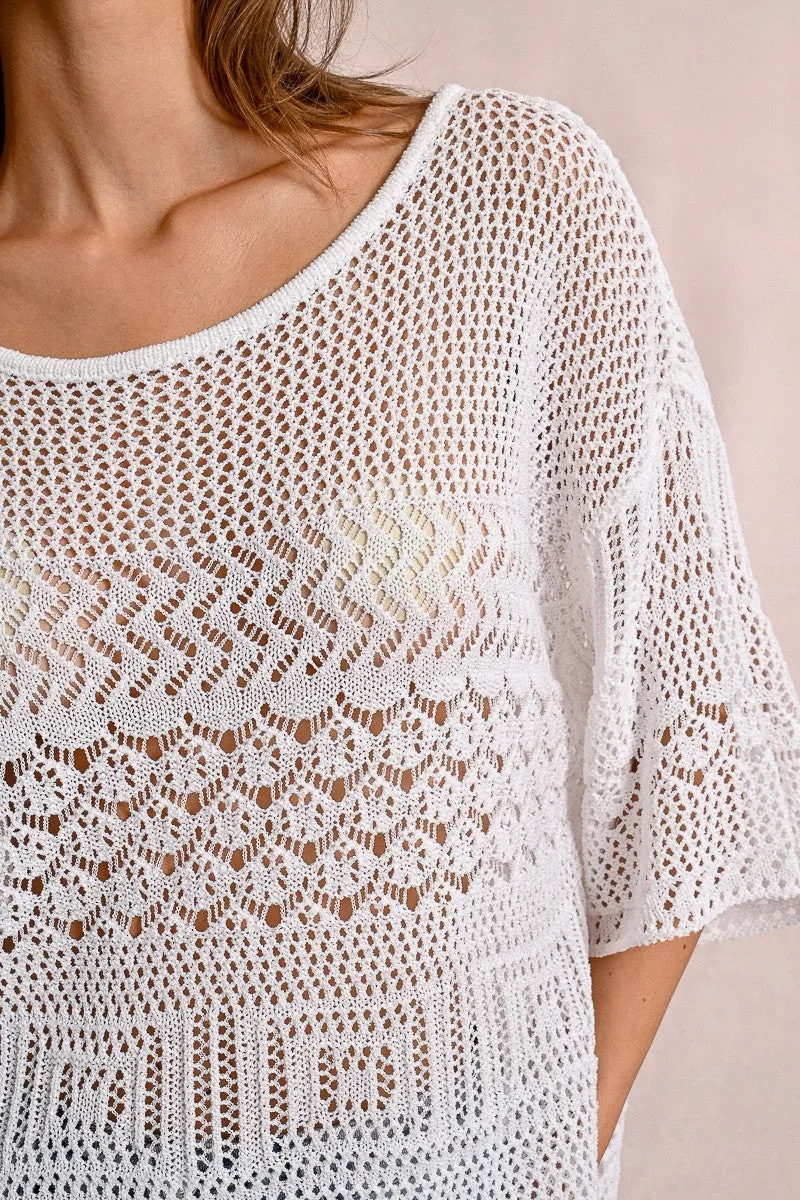 OPENWORK KNIT SWEATER