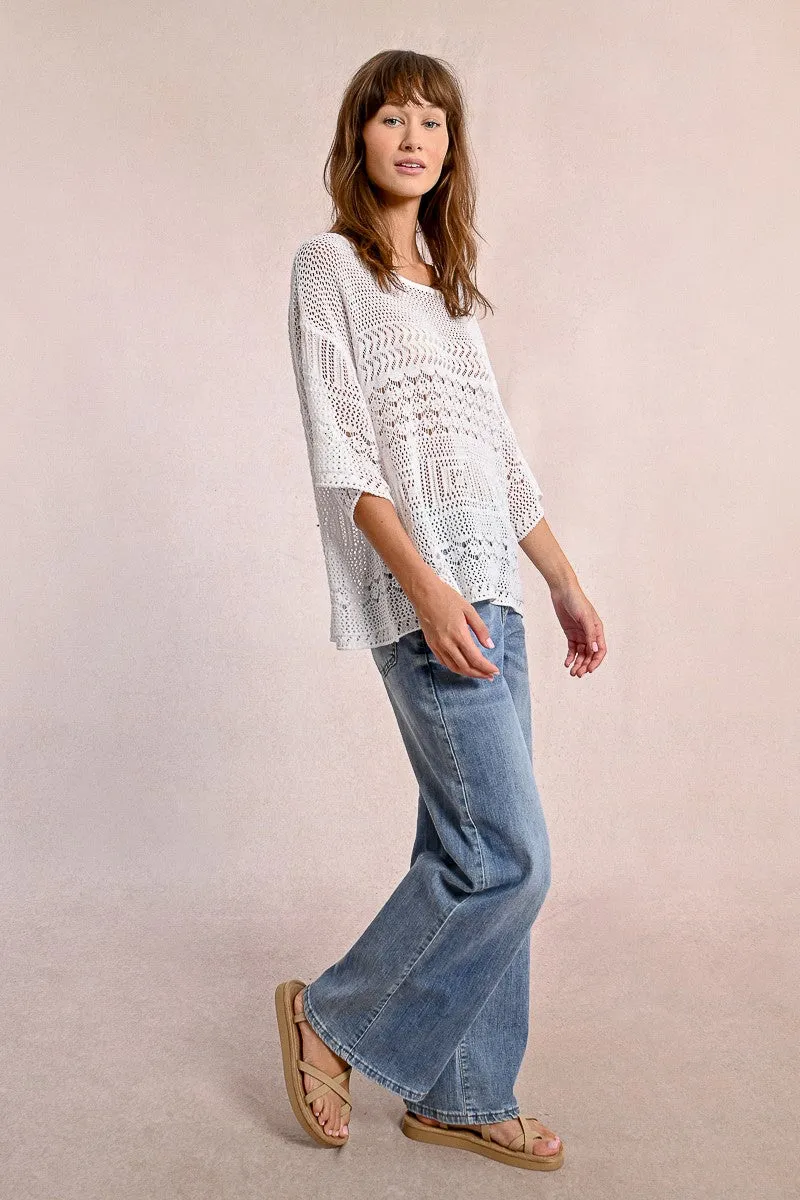 OPENWORK KNIT SWEATER