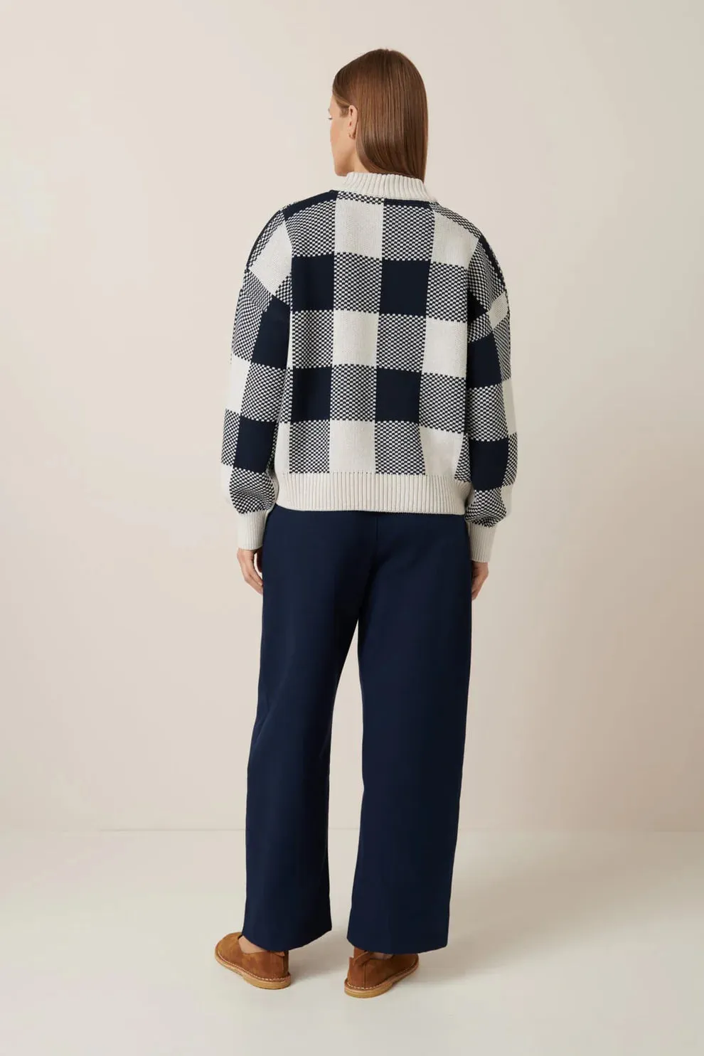 Otti Jumper - Navy Check