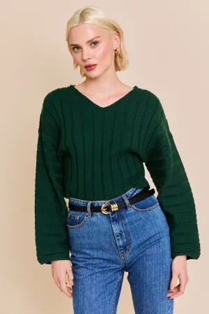 Pamela- Long Sleeve V-Neck Sweater