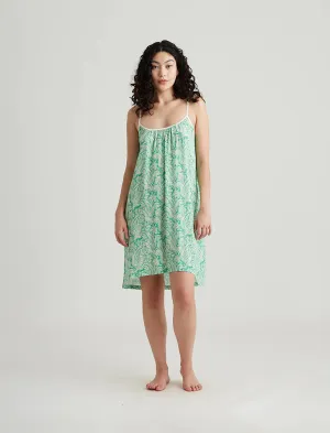Papinelle - Sophia Paisley Strappy Midi Nightie | Spearmint