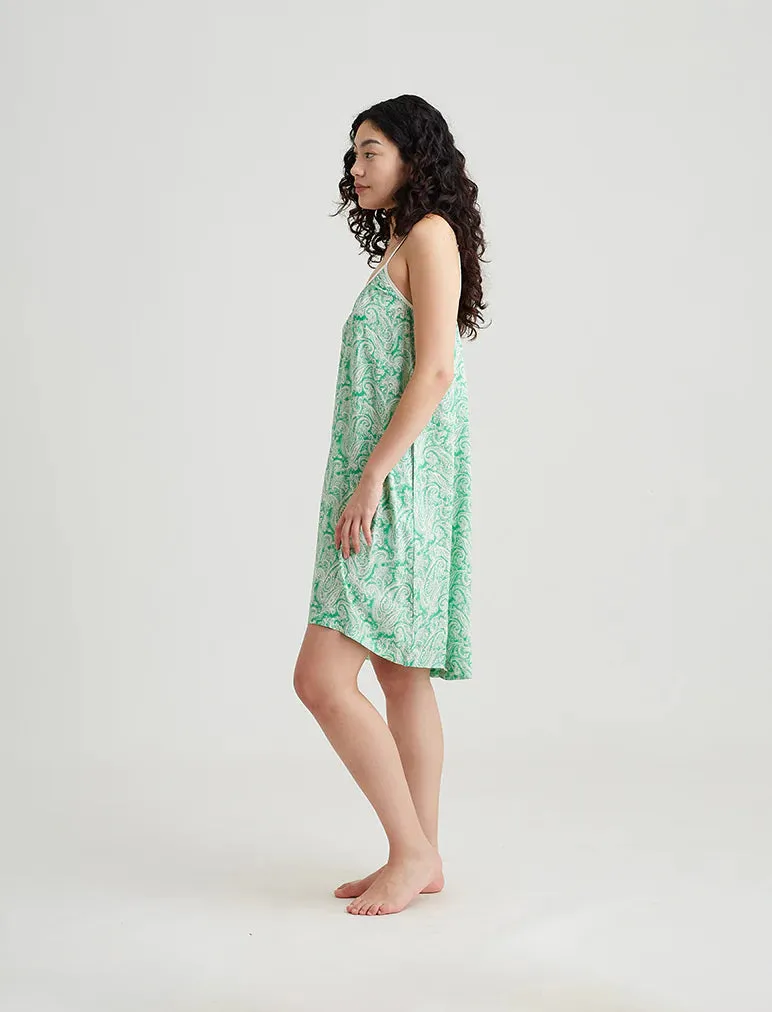Papinelle - Sophia Paisley Strappy Midi Nightie | Spearmint