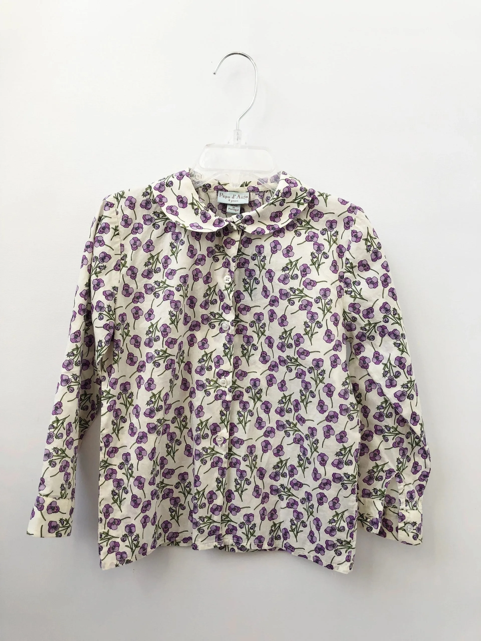 Papo d'Anjo Floral Blouse Size 4
