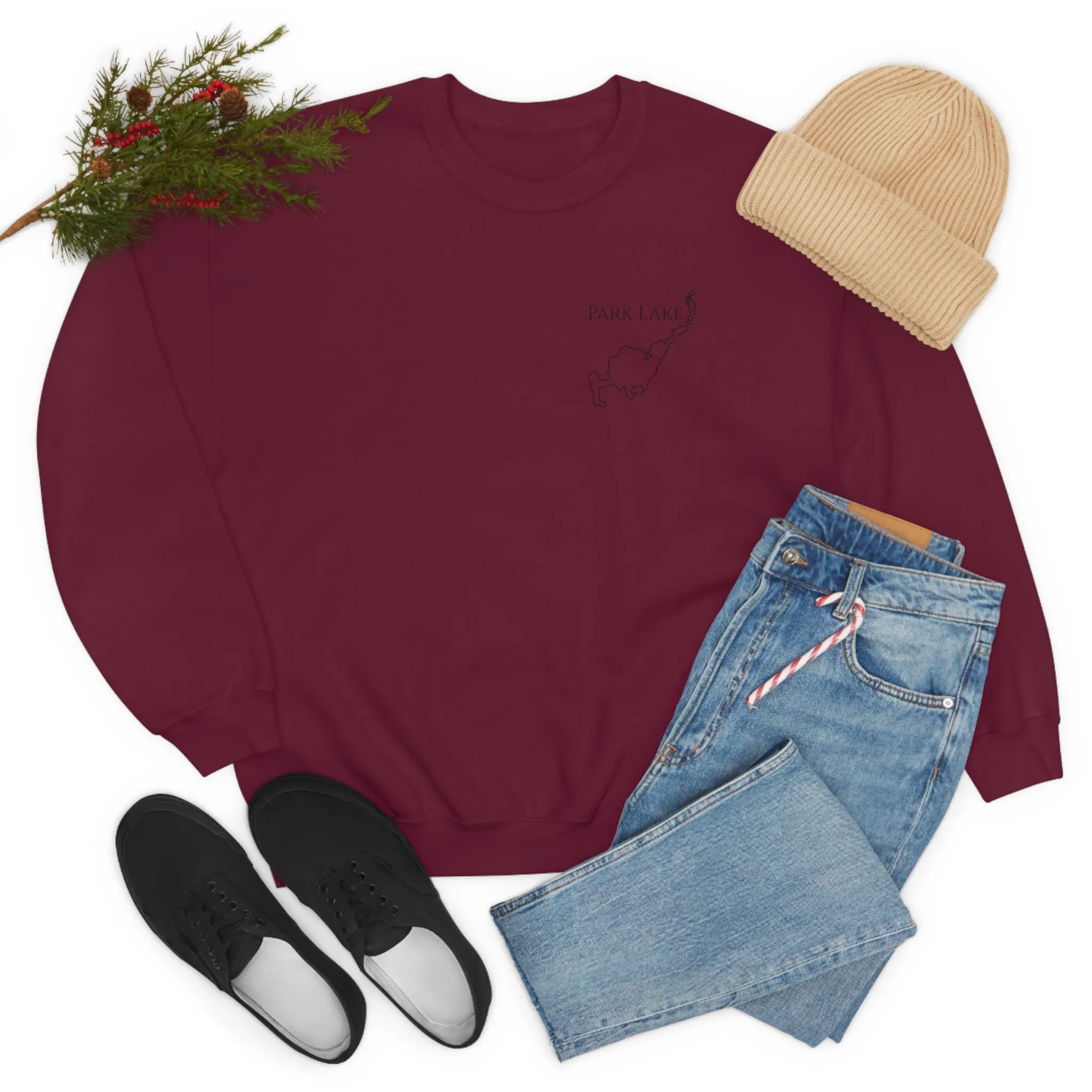 Park Lake Plain Unisex Heavy Blend™ Crewneck Sweatshirt