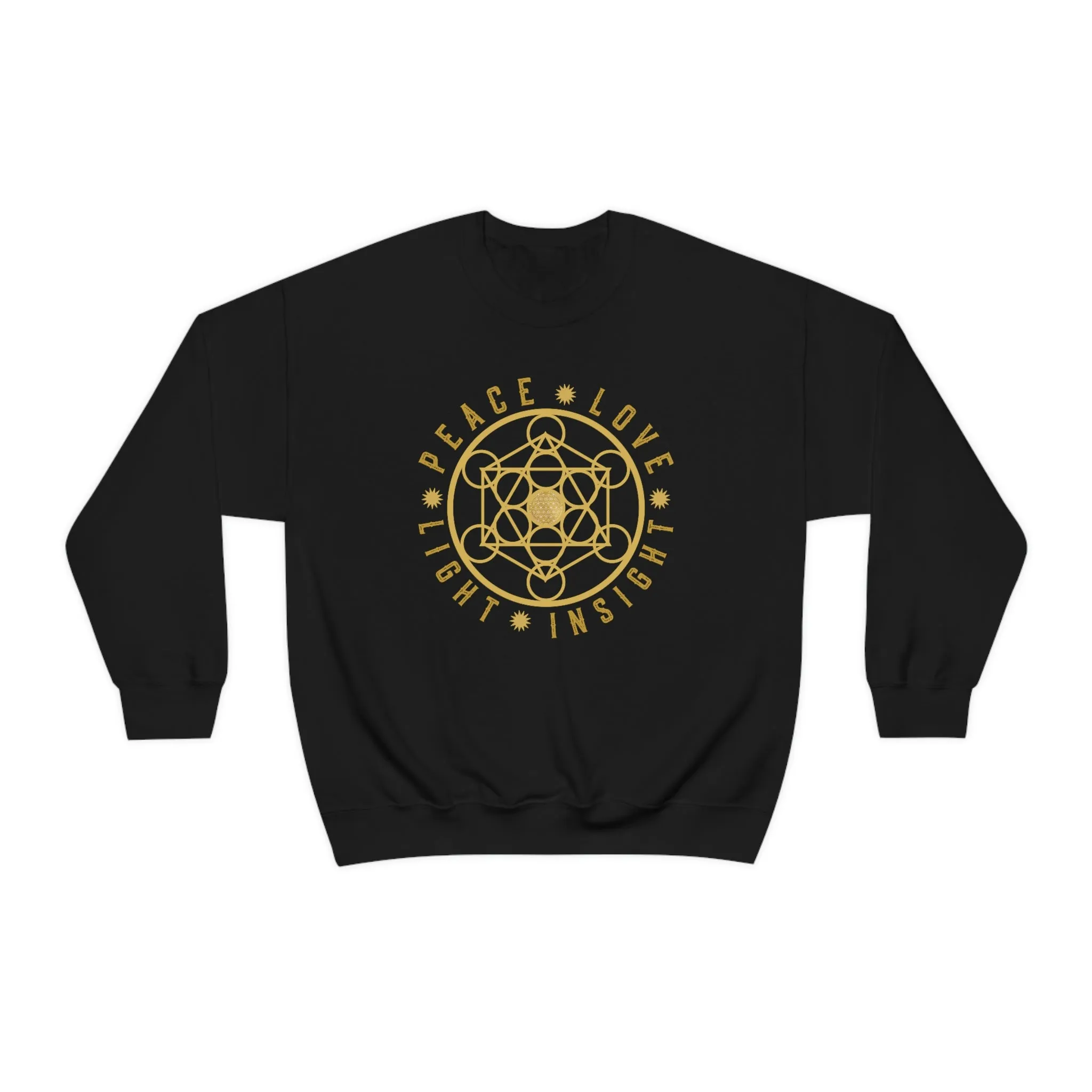 PEACE LOVE LIGHT INSIGHT - Unisex Heavy Blend™ Crewneck Sweatshirt