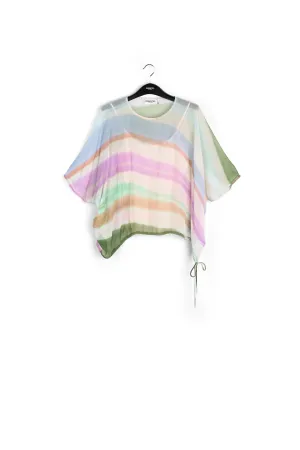 Pink voluminous sheer top