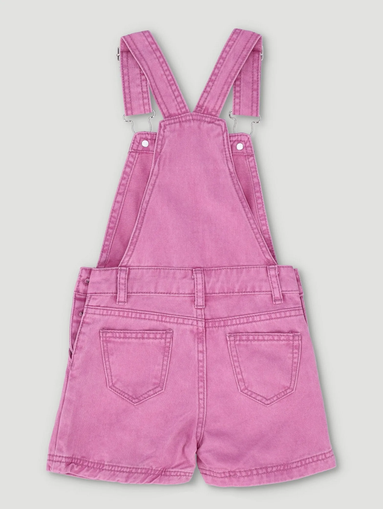 Pre-Girls Denim Dungaree - Pink
