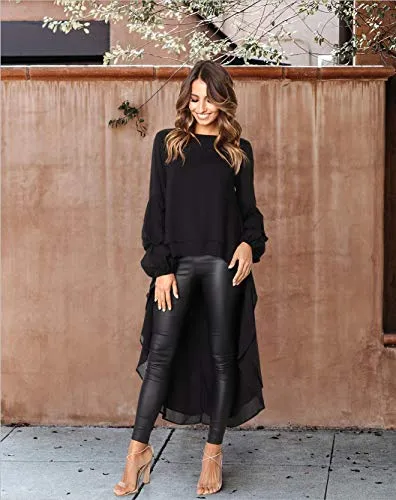 PRETTYGARDEN Women's High Low Casual Tops
