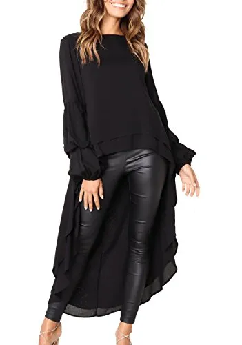 PRETTYGARDEN Women's High Low Casual Tops