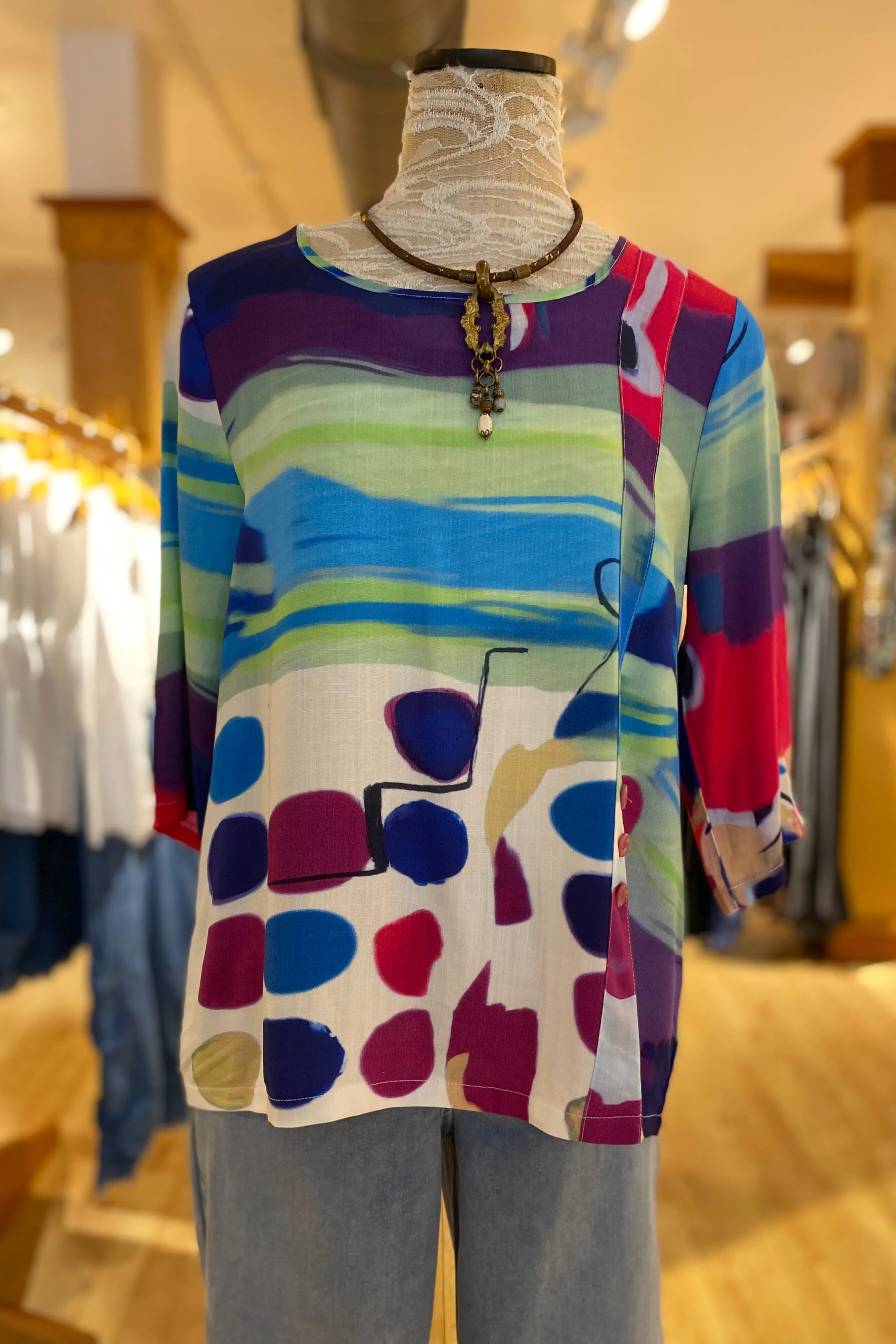 Printed Button Tunic