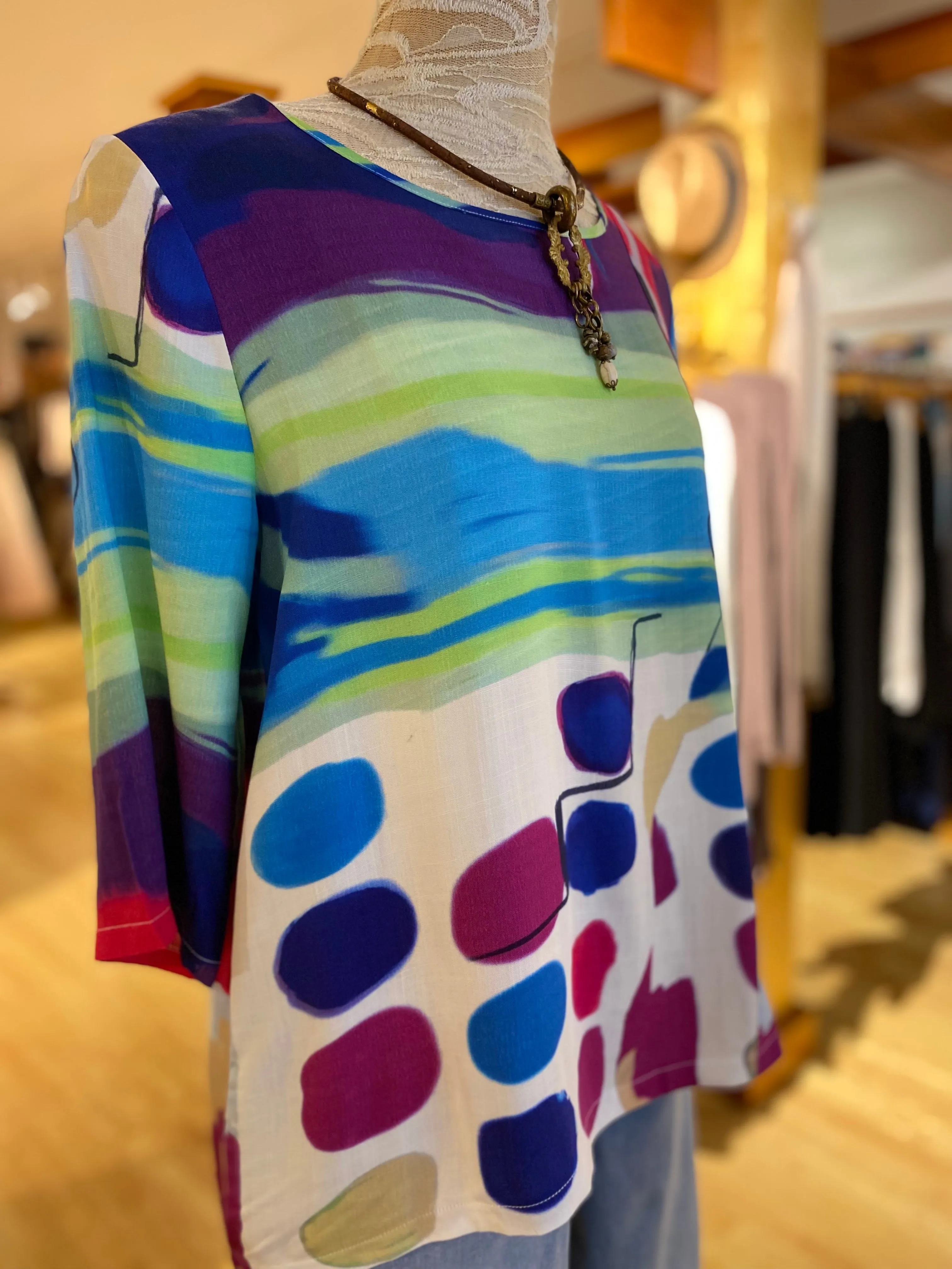 Printed Button Tunic