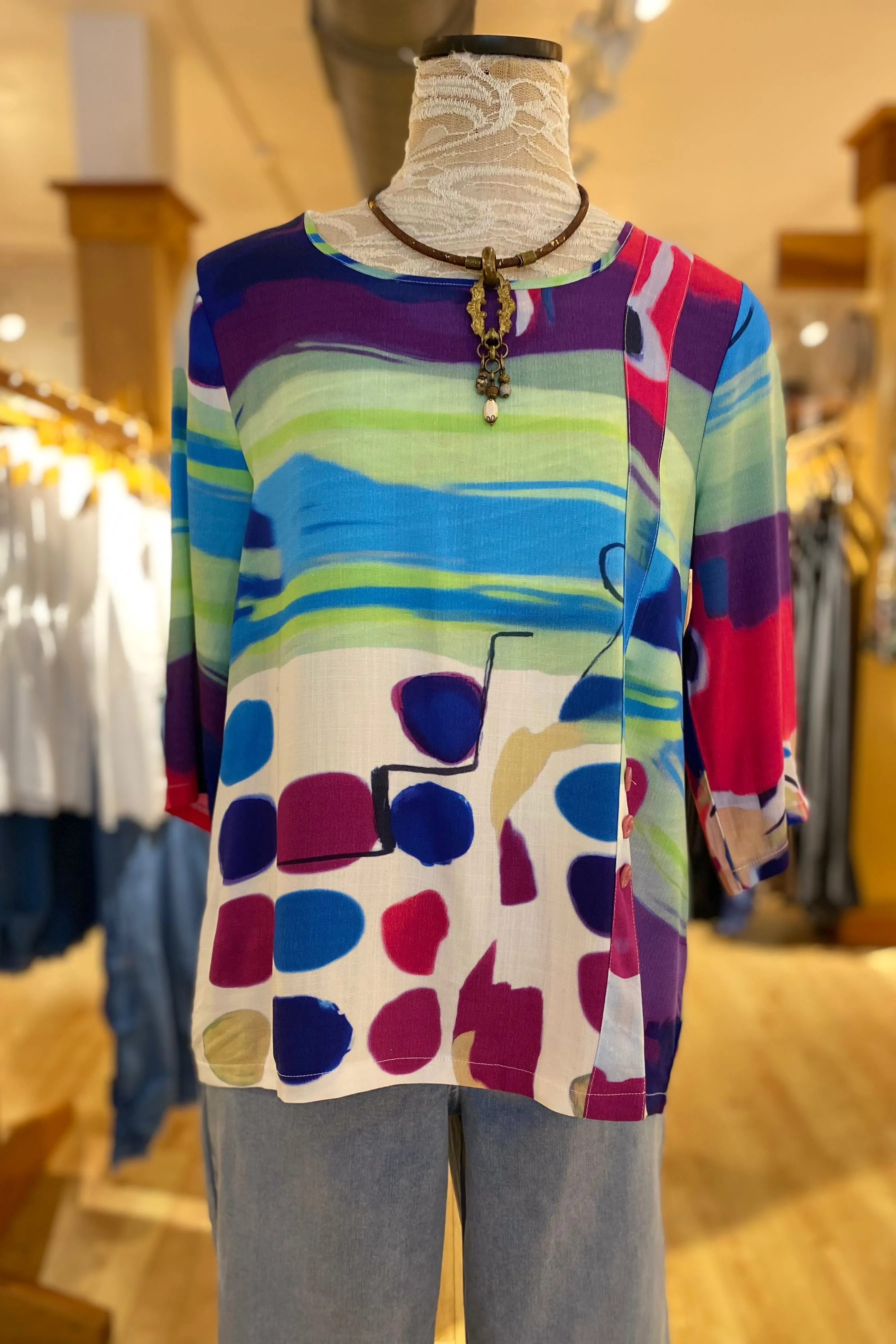 Printed Button Tunic