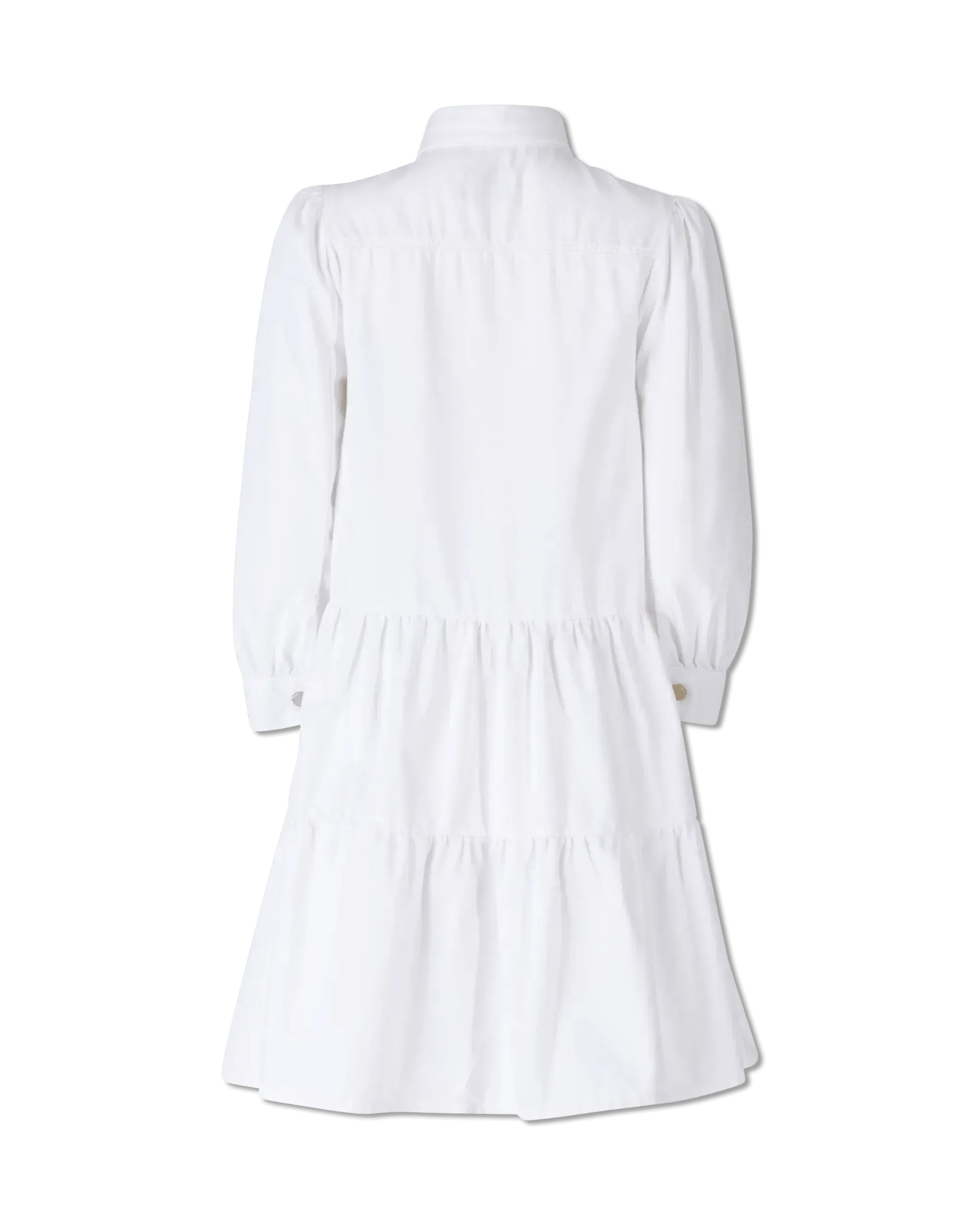 Puffy Sleeve A-line Denim Dress