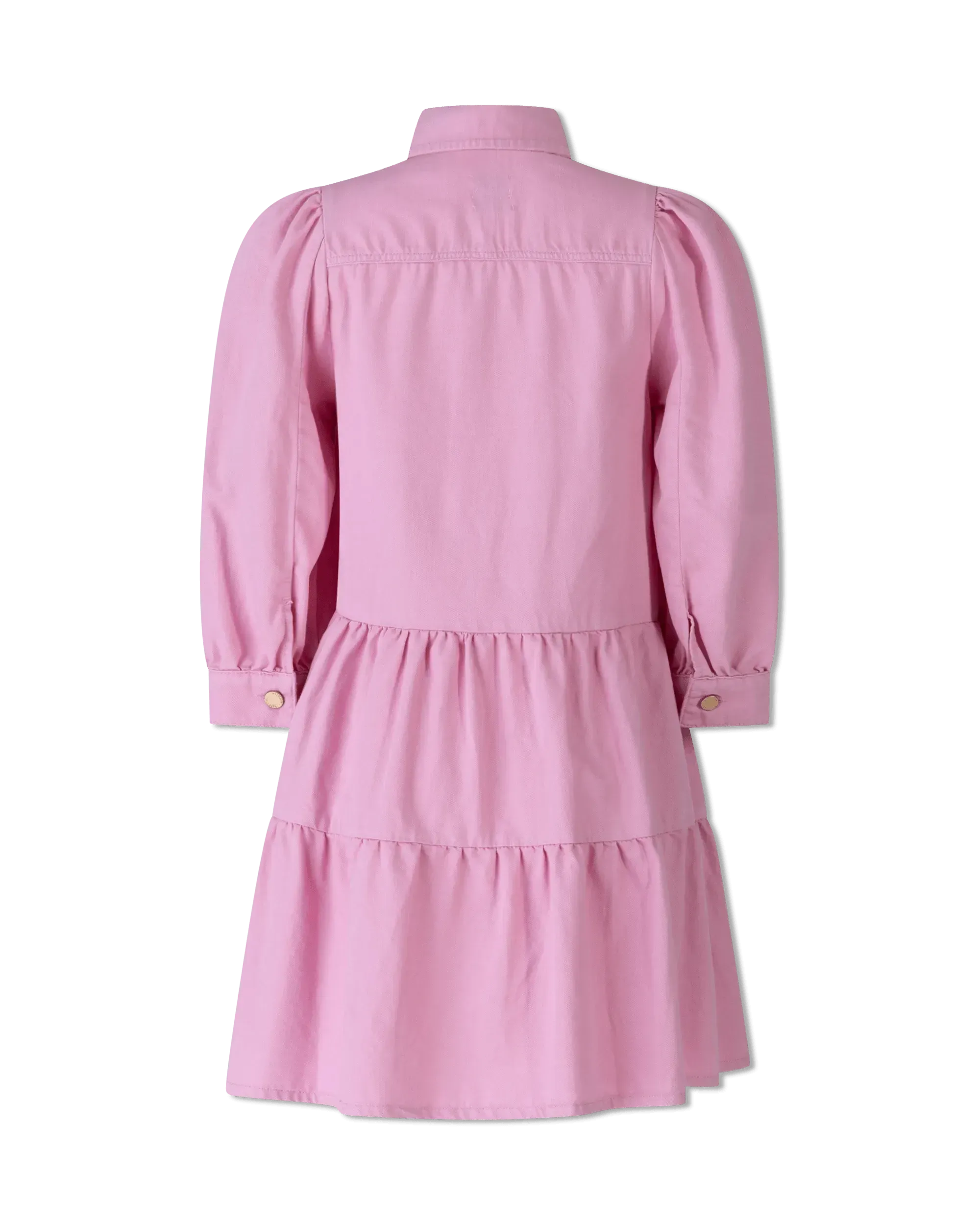 Puffy Sleeve A-line Denim Dress