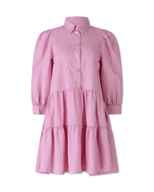 Puffy Sleeve A-line Denim Dress