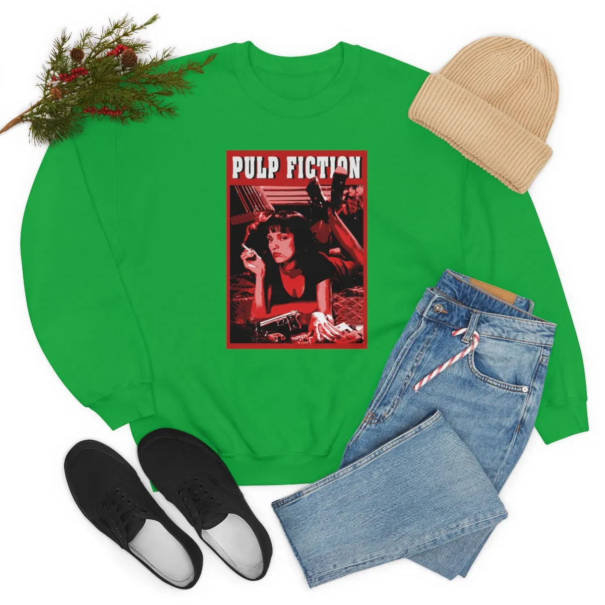 Pulp Fiction Hoodie, Pop Culture Hooded Sweatshirt, Vintage Hoodies