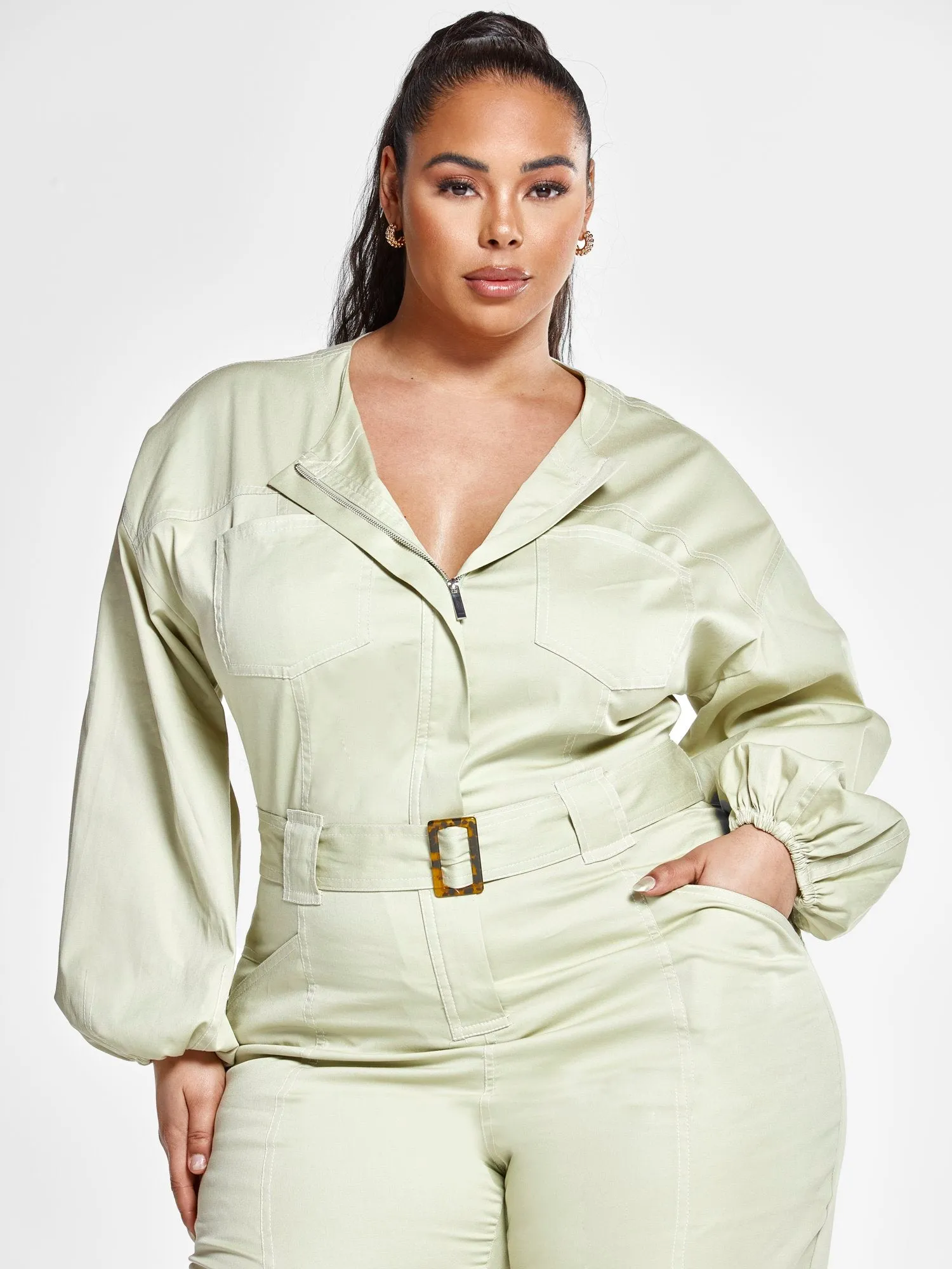 Rachel Utility Twill Jumpsuit