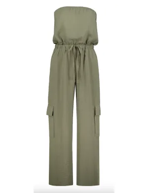 Renee Cargo Jumpsuit, Olive