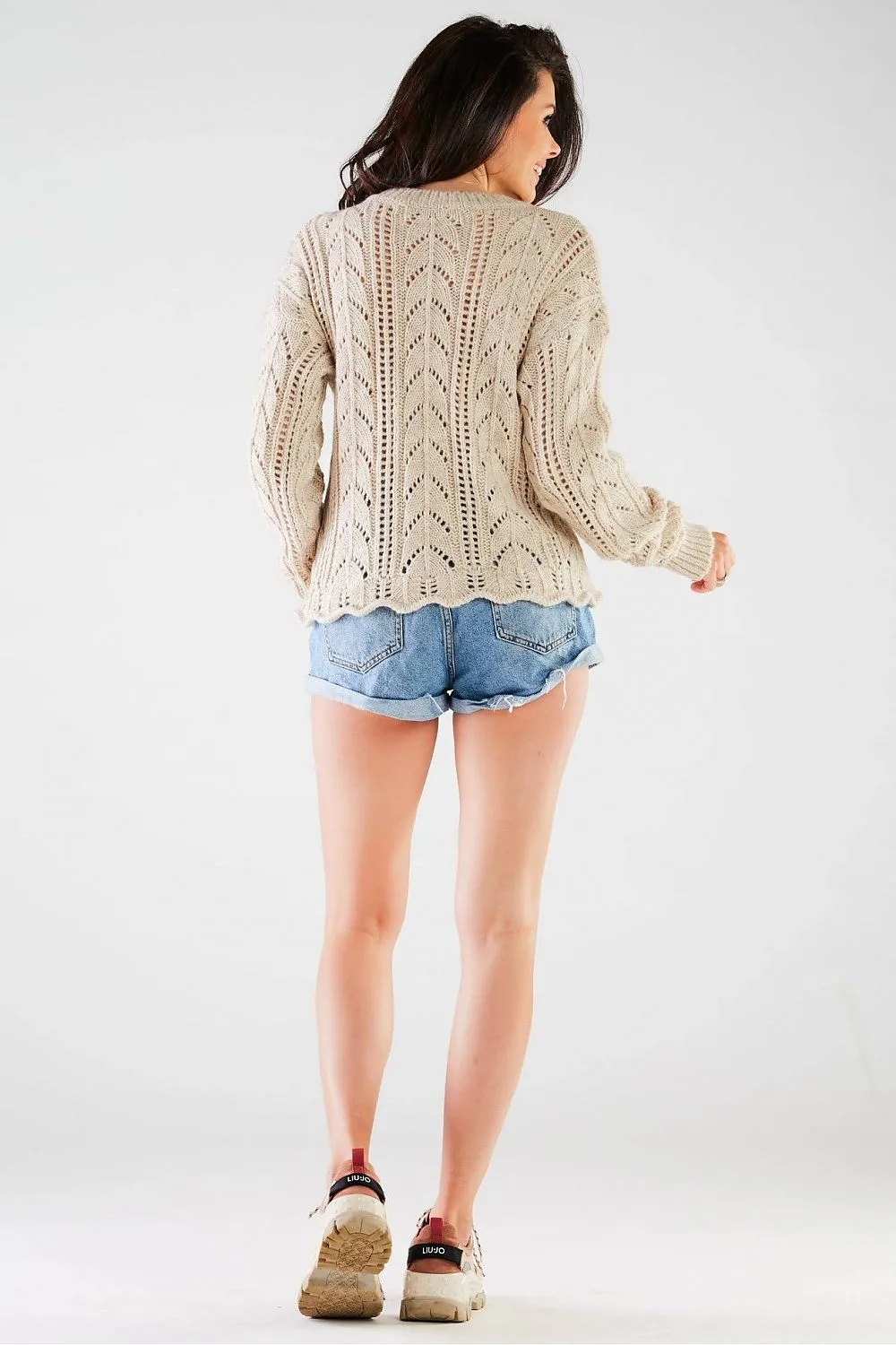 Ribbed Long-Sleeve Relaxed Jumper